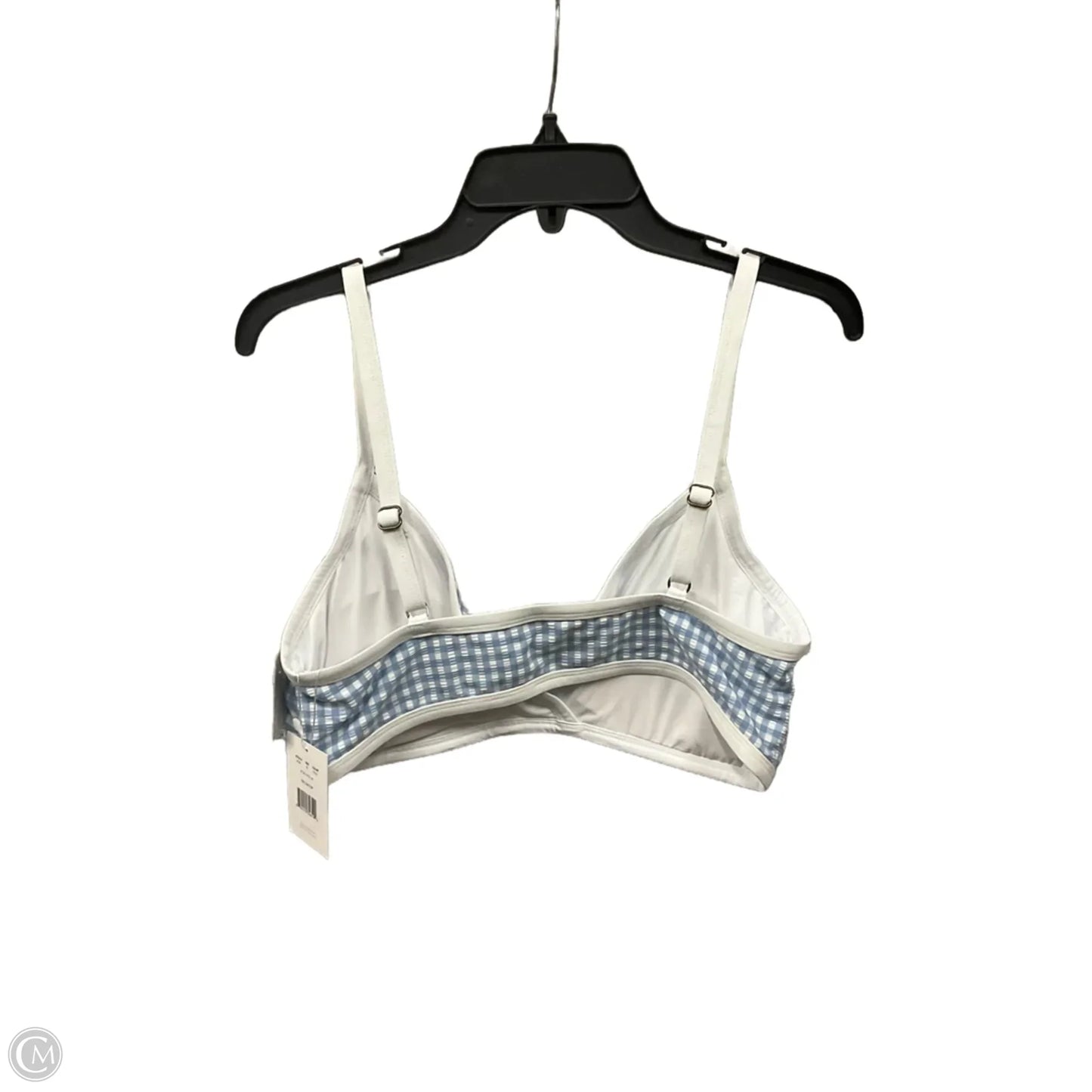 Swimsuit Top By Clothes Mentor In Blue & White, Size: Xl