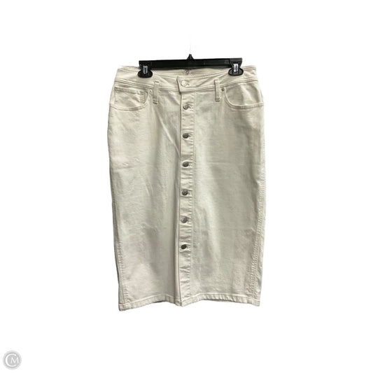 Skirt Maxi By Madewell In Cream Denim, Size: 8