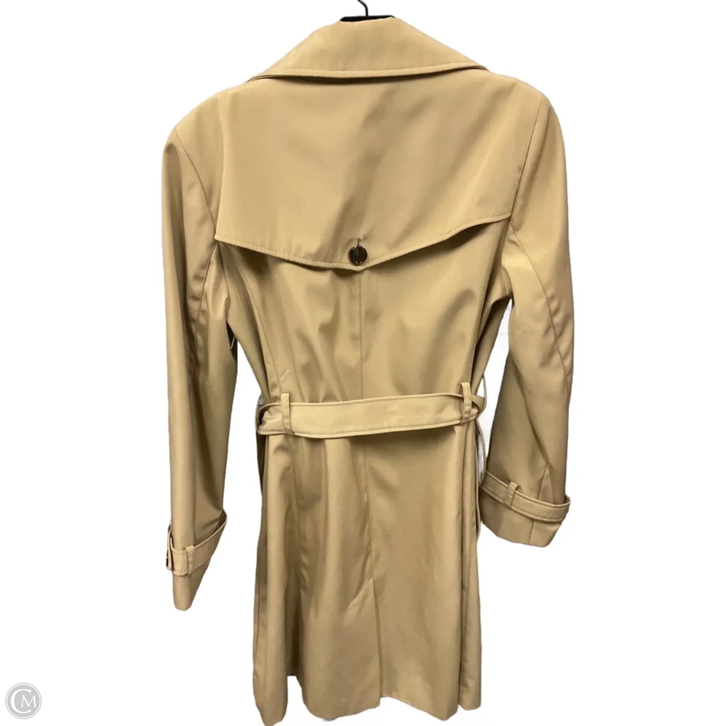 Coat Trench Coat By Calvin Klein In Tan, Size: S