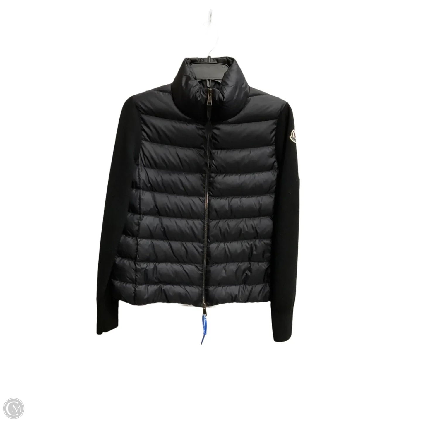 Jacket Luxury Designer By Moncler In Black, Size: S