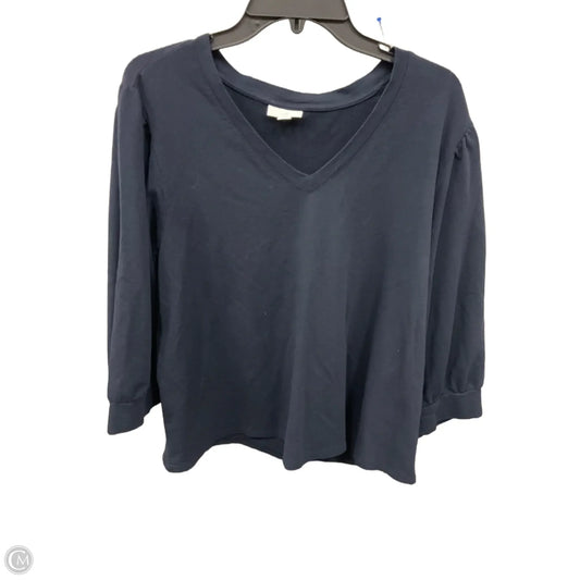 Top 3/4 Sleeve Basic By J. Jill In Navy, Size: Xl