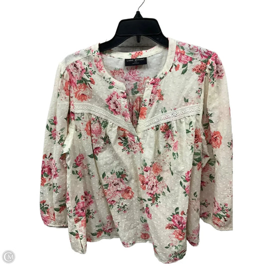 Top Long Sleeve By Lane Bryant In Floral Print, Size: Xxl