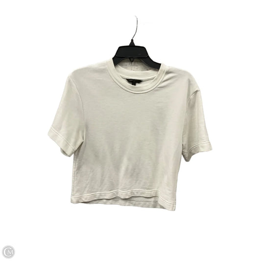 Top Short Sleeve By Banana Republic In White, Size: S