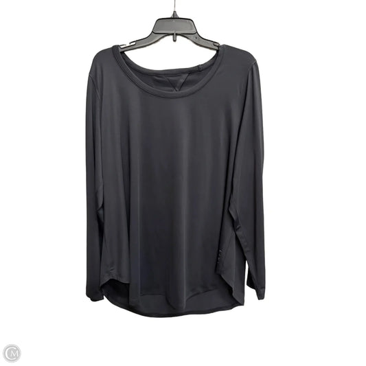 Athletic Top Long Sleeve Crewneck By Livi Active In Black, Size: 1x