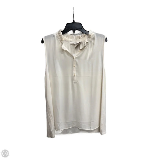 Top Sleeveless By Loft In Cream, Size: Xl
