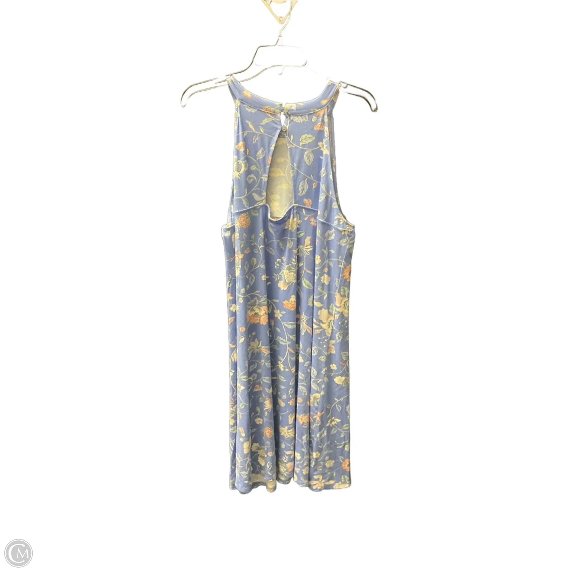 loft blue maxi dress Loft blue maxi cross back dress size 6 Women