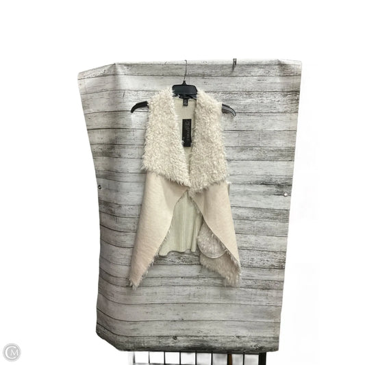 Vest Faux Fur & Sherpa By International Concepts In Cream, Size: M