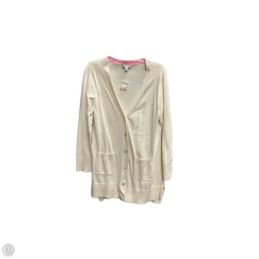 Cardigan By Isaac Mizrahi Live Qvc In Cream, Size: M