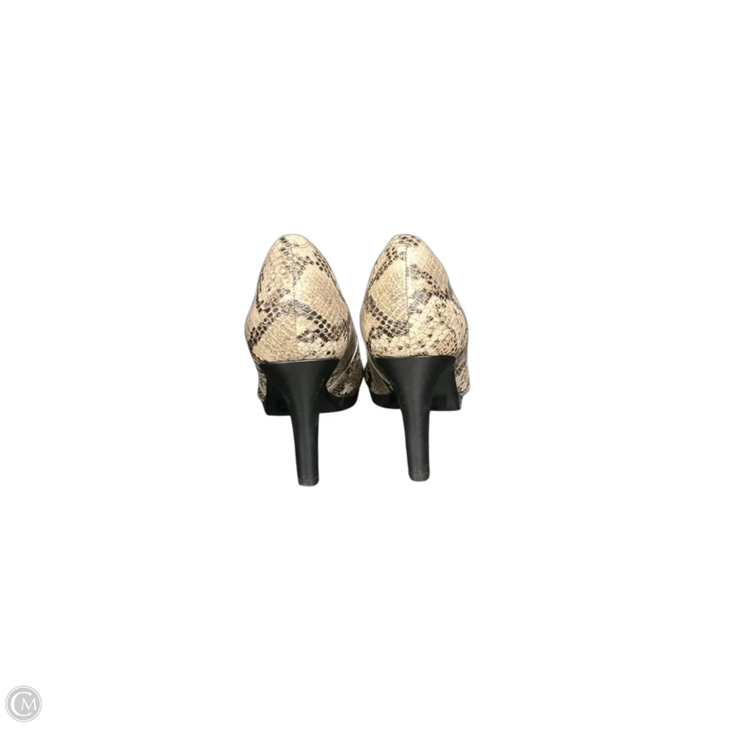 Shoes Heels Block By Clarks In Snakeskin Print, Size: 8.5