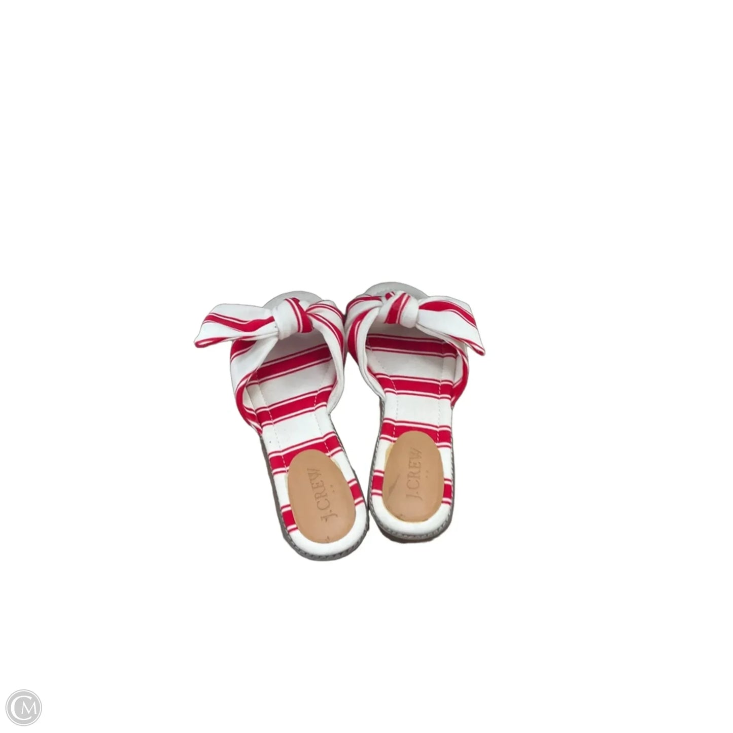 Sandals Flats By J. Crew In Red & White, Size: 6