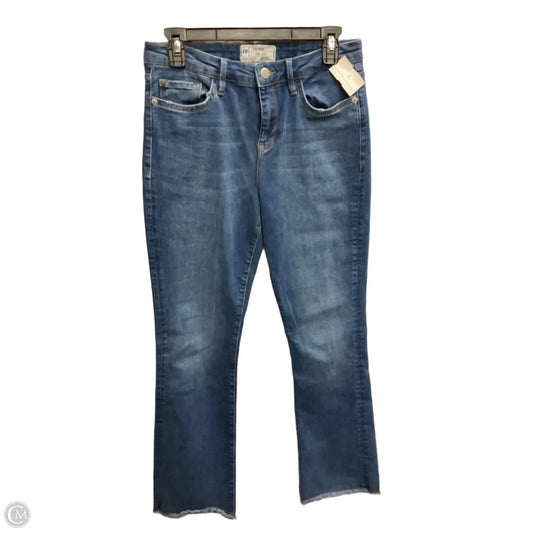 Jeans Straight By Free People In Blue Denim, Size: 6