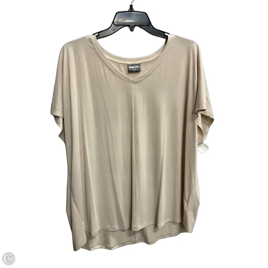 Athletic Top Short Sleeve By 32 Degrees In Tan, Size: Xxl