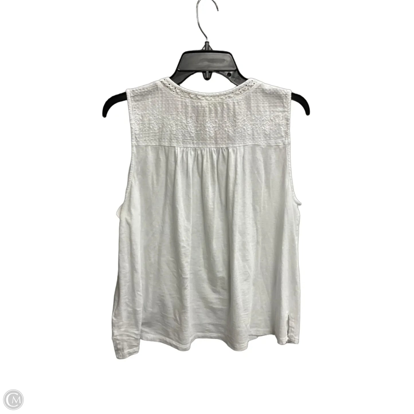 Top Sleeveless By Lucky Brand In White, Size: L