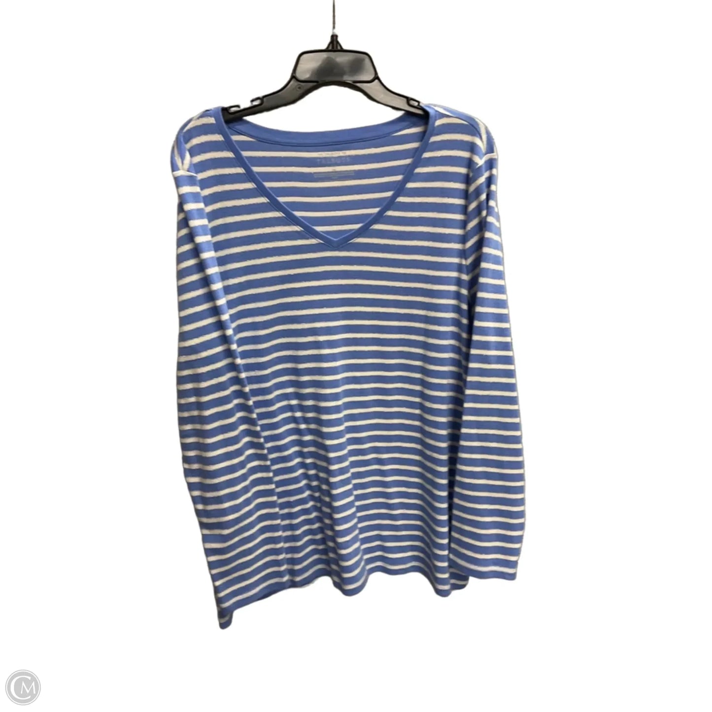 Top Long Sleeve By Talbots In Blue, Size: 2x