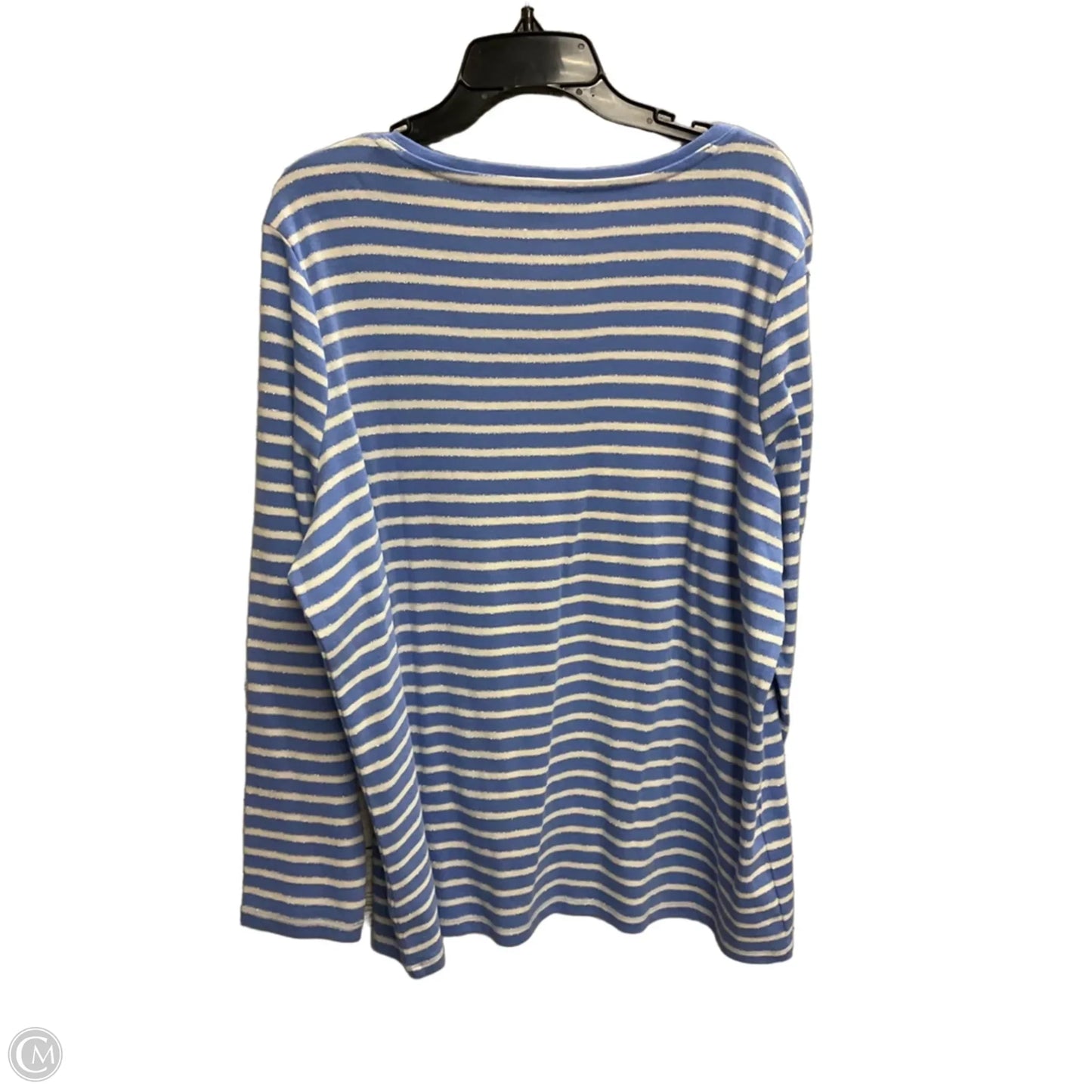 Top Long Sleeve By Talbots In Blue, Size: 2x