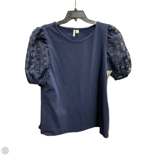 Top Short Sleeve By Cato In Blue, Size: L