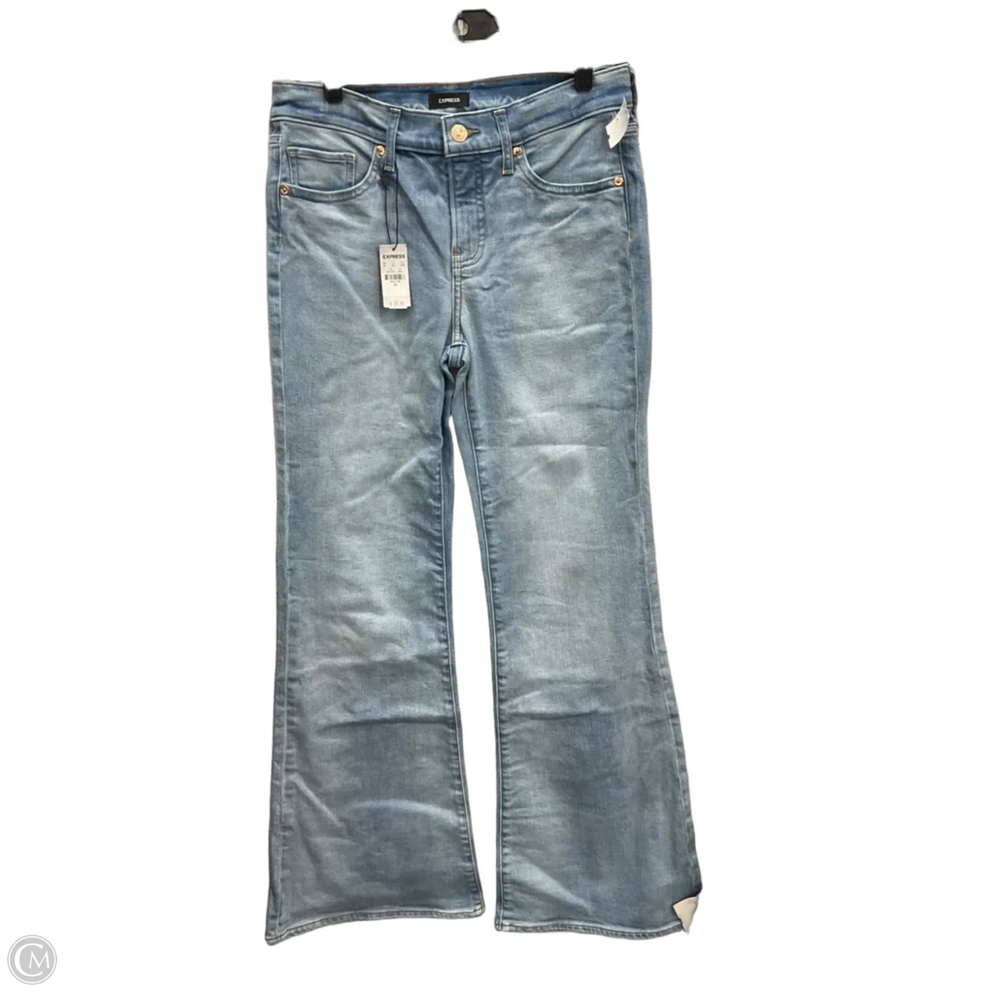 Jeans Flared By Express In Blue Denim, Size: 2