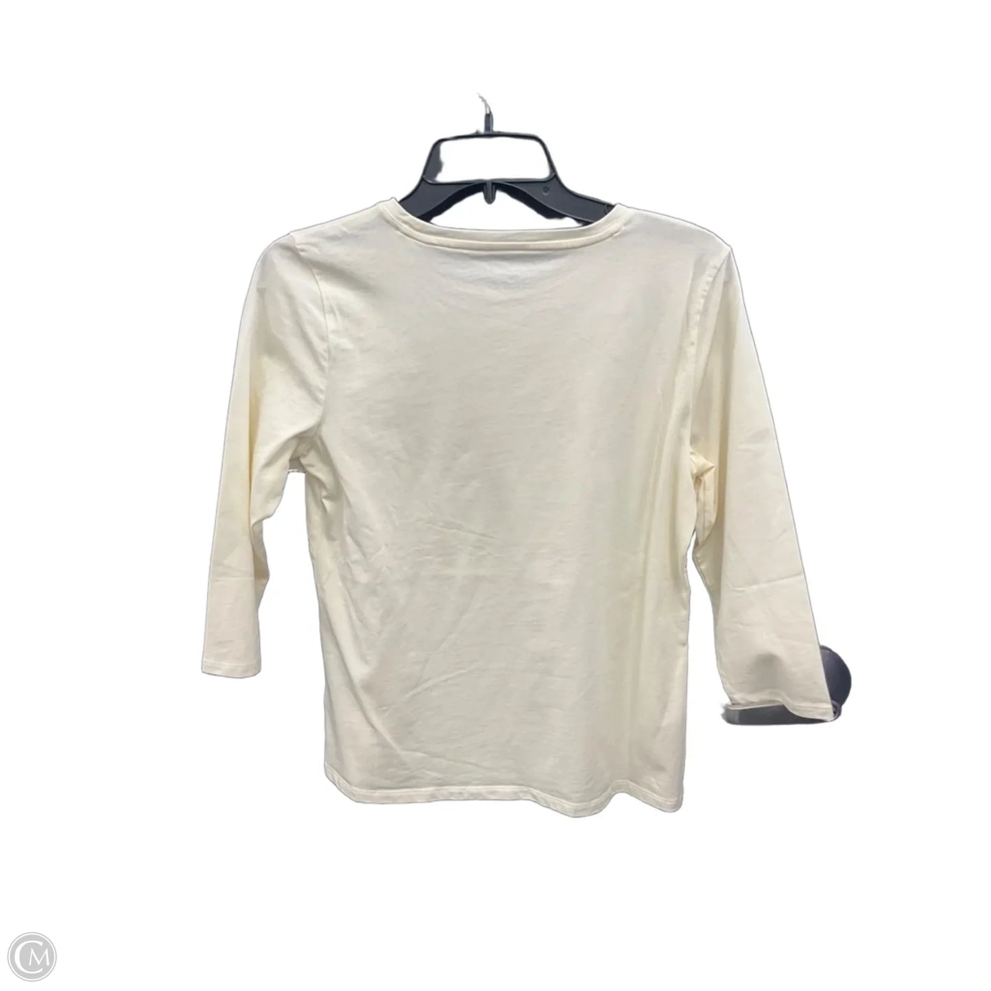 Top 3/4 Sleeve By Talbots In Cream, Size: Lp
