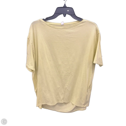 Athletic Top Short Sleeve By Lululemon In Yellow, Size: M
