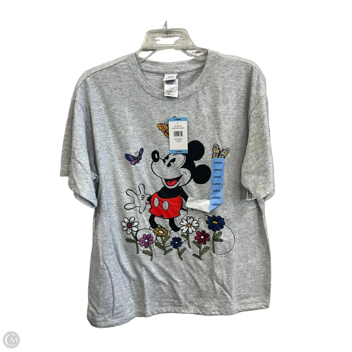 Top Short Sleeve Basic By Disney In Grey, Size: L