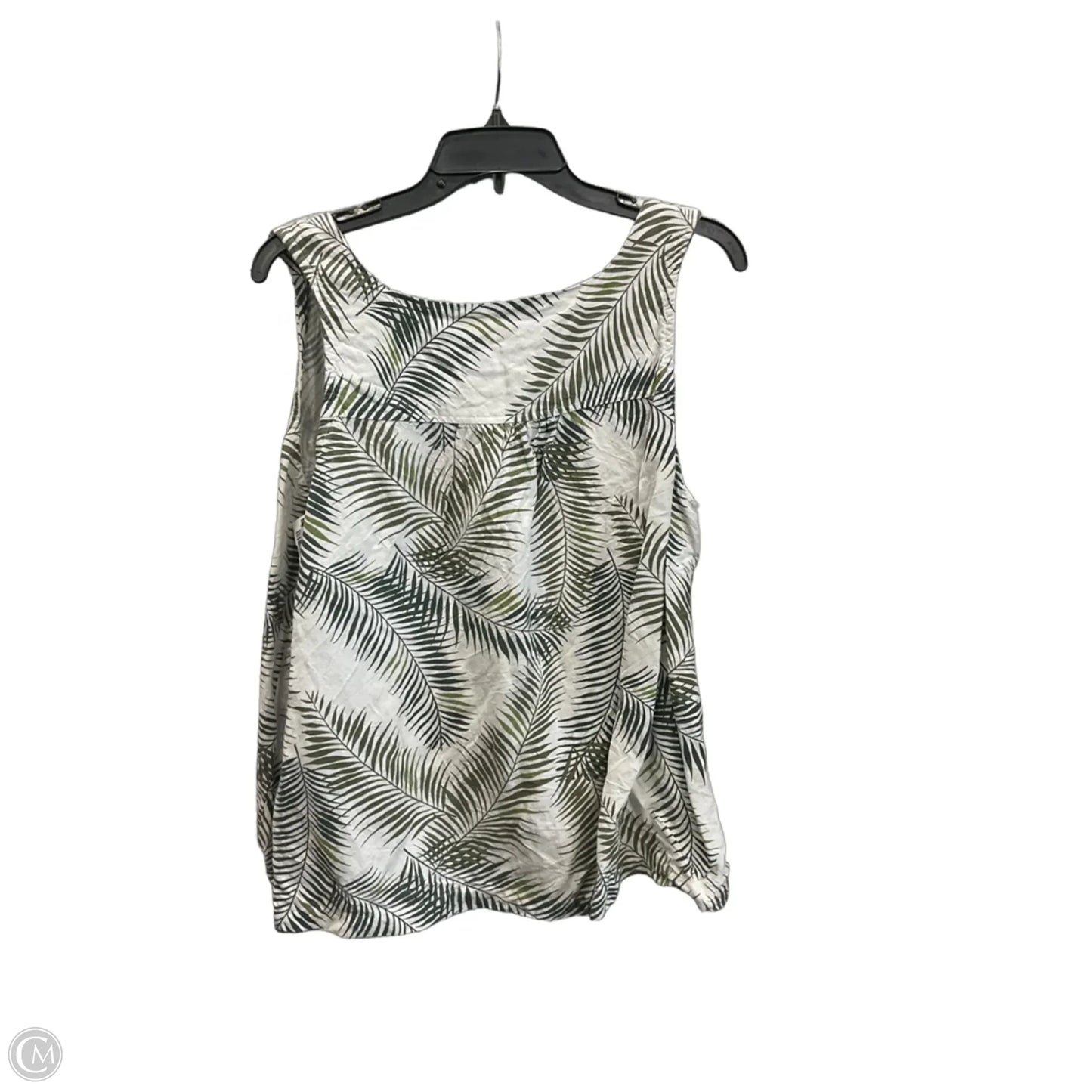 Top Sleeveless By Loft In Tropical Print, Size: Xl