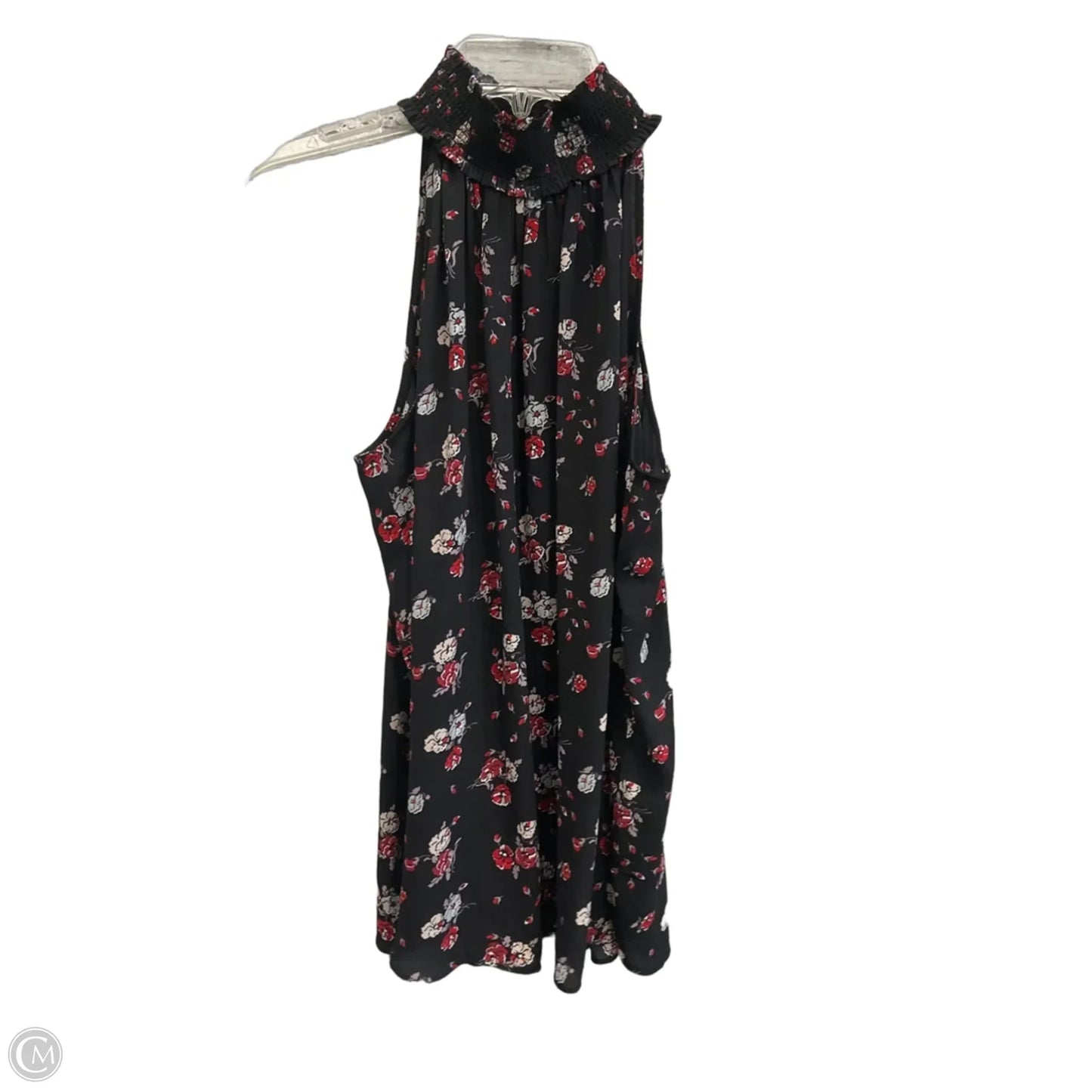Top Sleeveless By Loft In Black & Red, Size: S