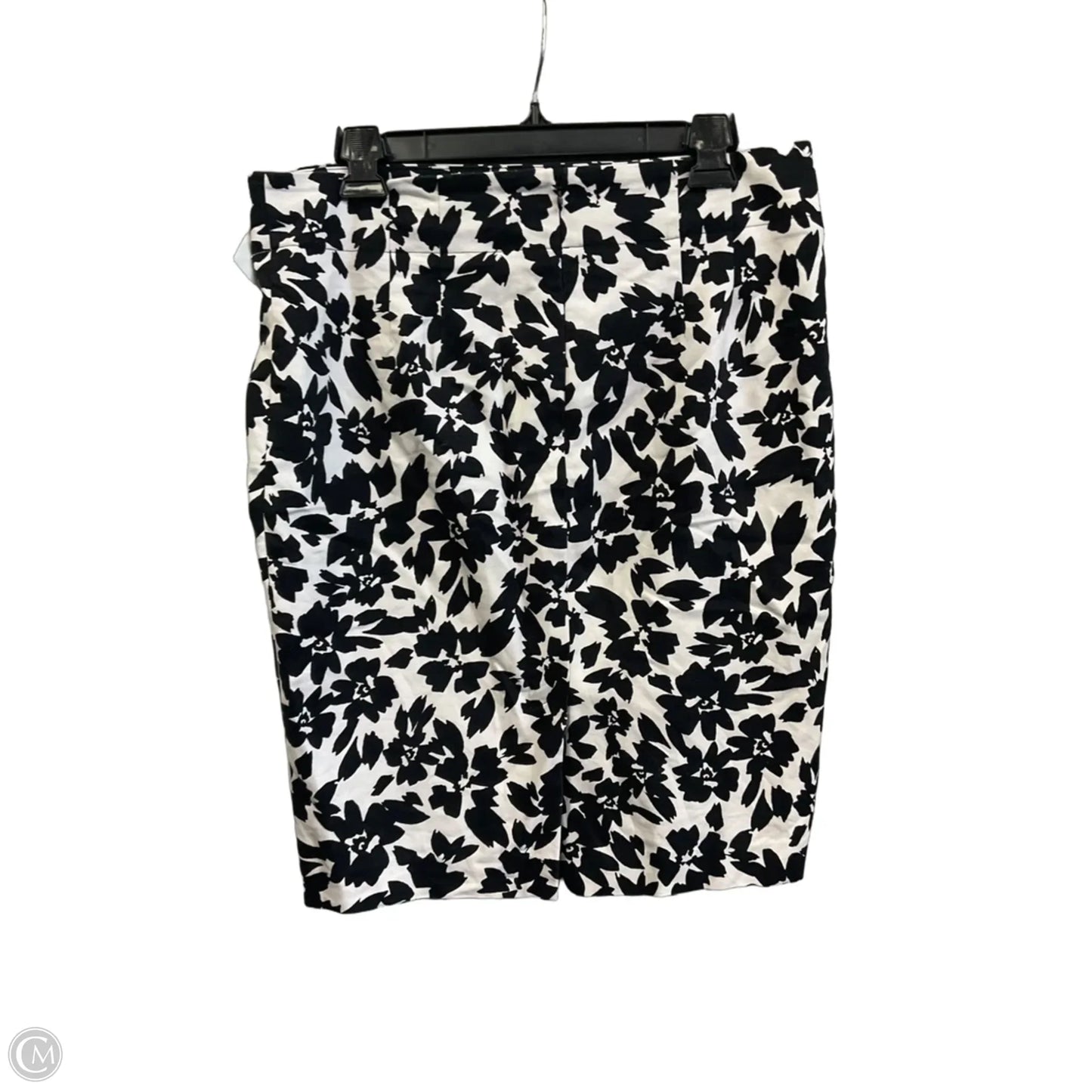 Skirt Midi By Loft In Black & White, Size: 10