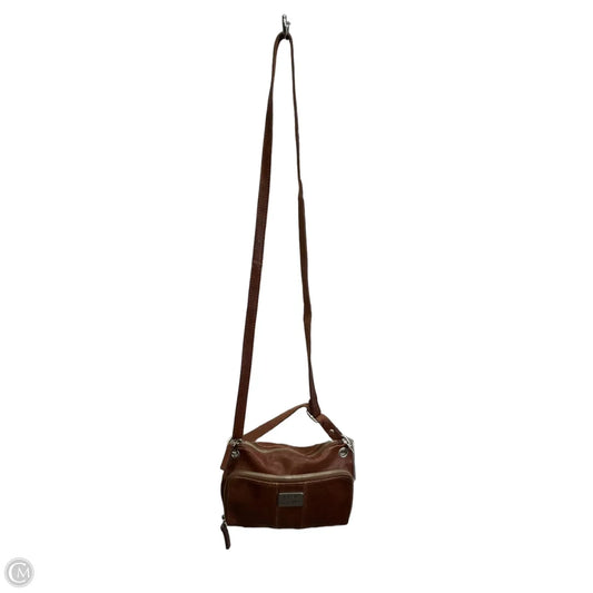 Crossbody Leather By Fossil, Size: Small