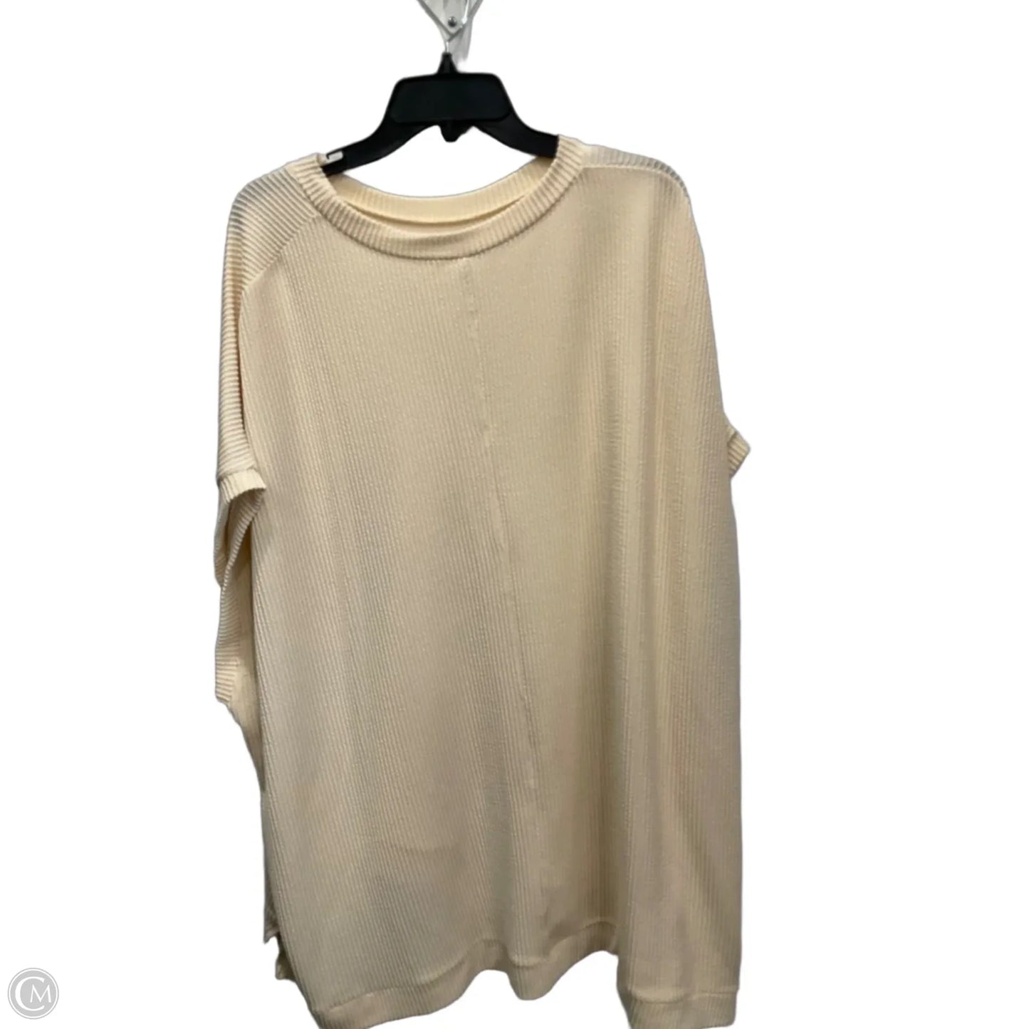 Top Sleeveless By Chicsoul In Cream, Size: 2x
