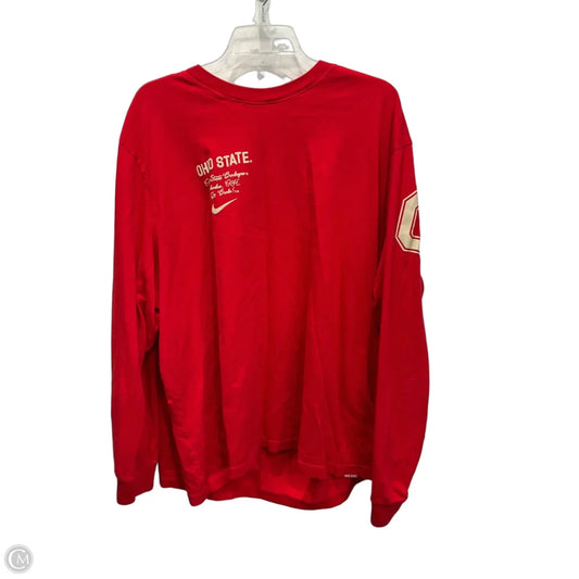 Athletic Top Long Sleeve Crewneck By Nike Apparel In Red, Size: 3x