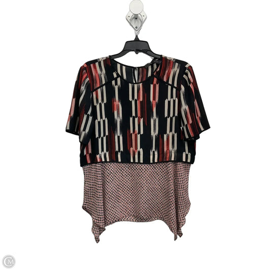 Top Short Sleeve By Bcbgmaxazria In Multi-colored, Size: M