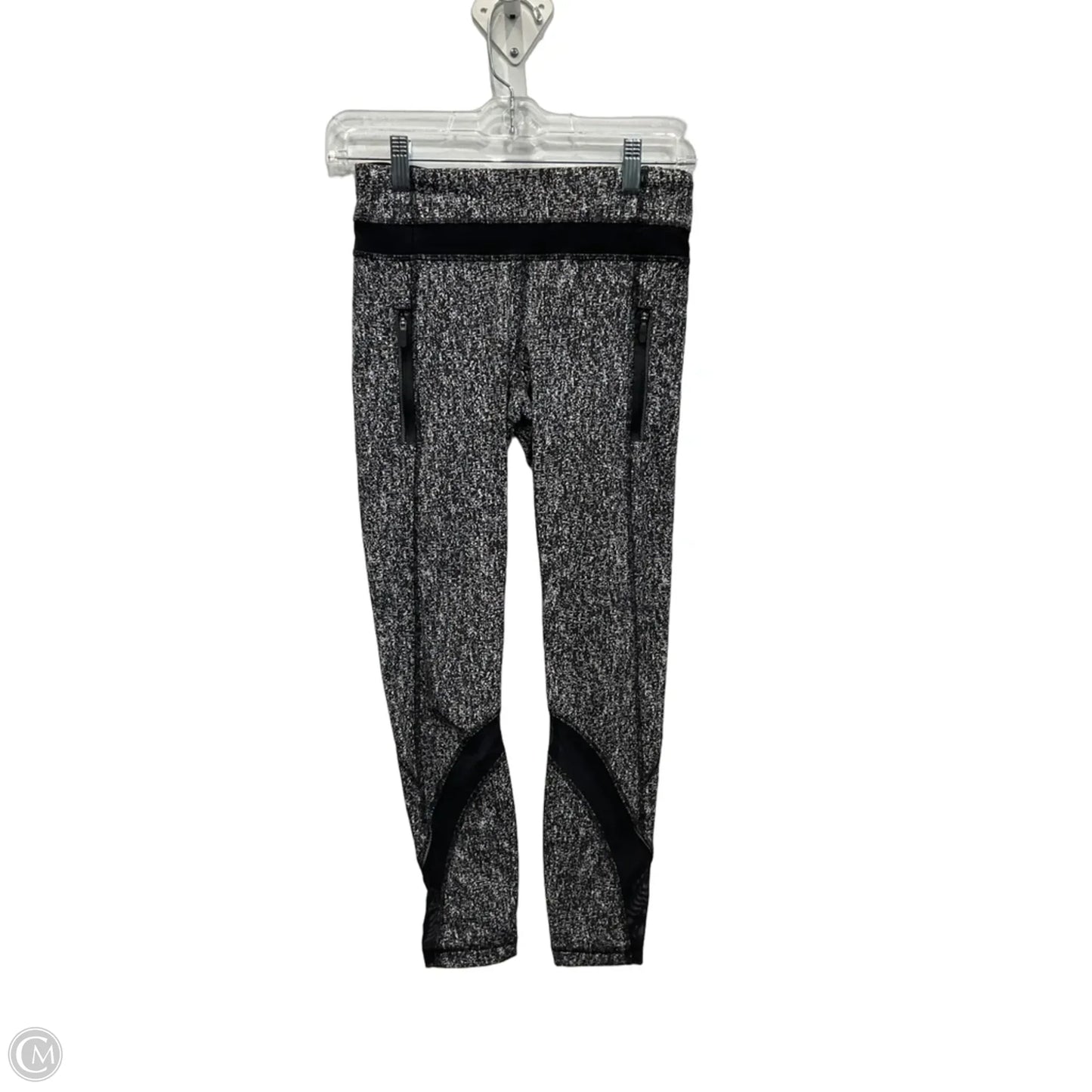 Athletic Leggings By Lululemon In Black & Grey, Size: S