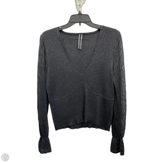 Top Long Sleeve By Anthropologie In Black, Size: M