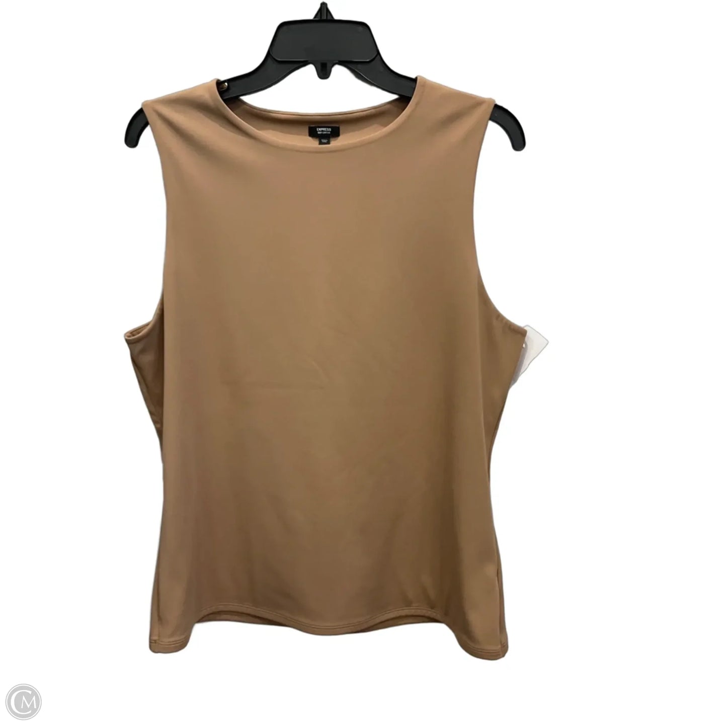 Top Sleeveless By Express In Tan, Size: Xl