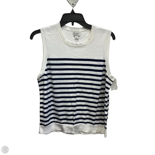 Top Sleeveless By J. Crew In Blue & White, Size: Xl