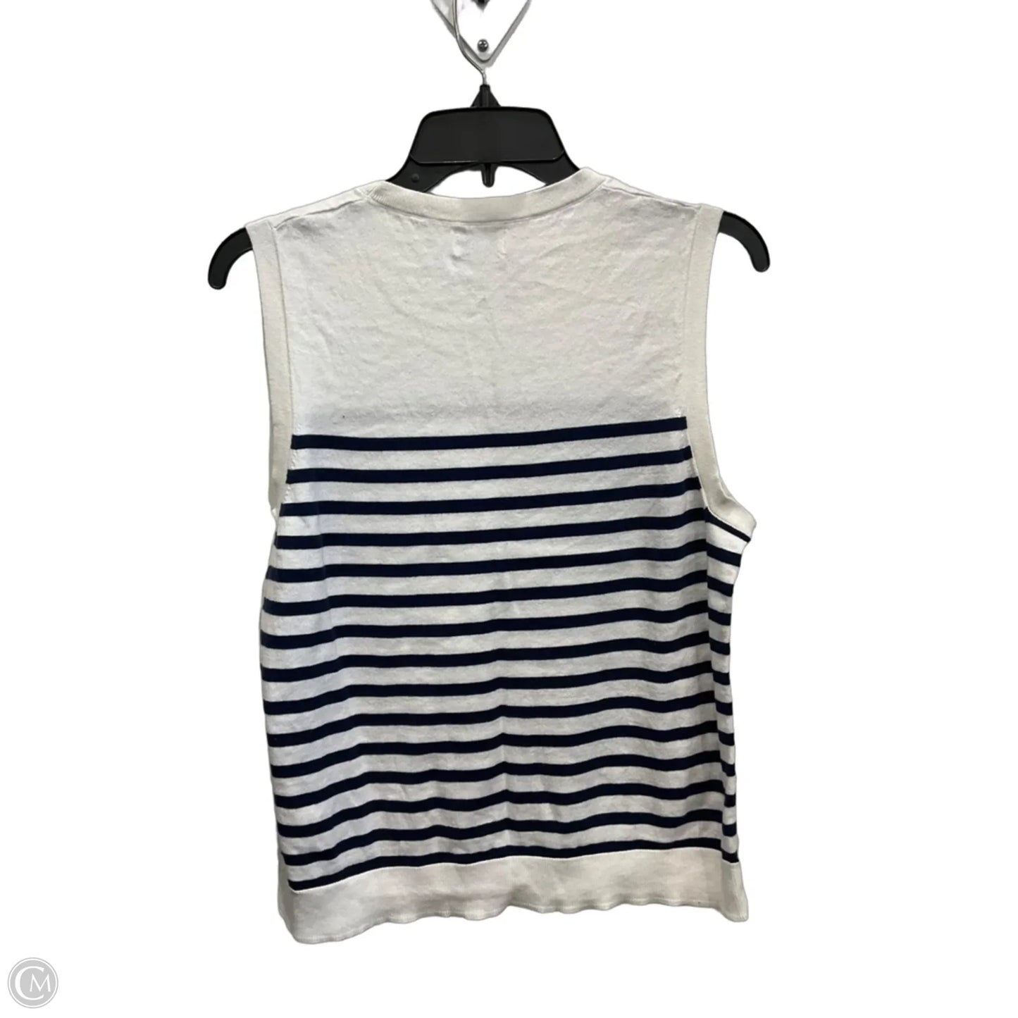 Top Sleeveless By J. Crew In Blue & White, Size: Xl