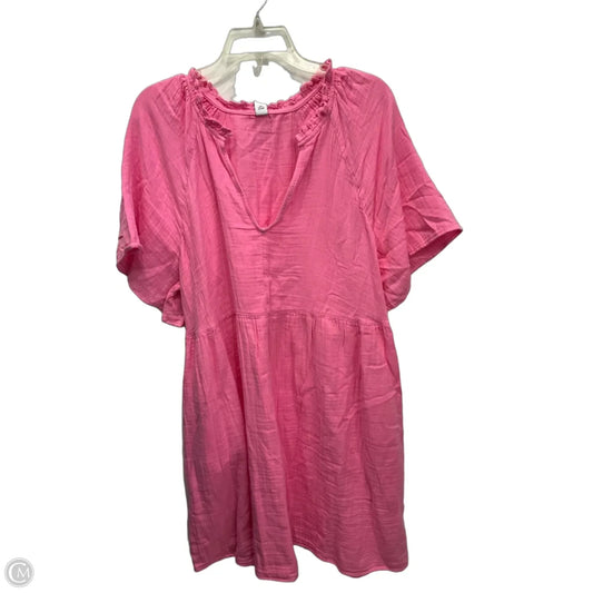 Dress Casual Midi By Old Navy In Pink, Size: Xl