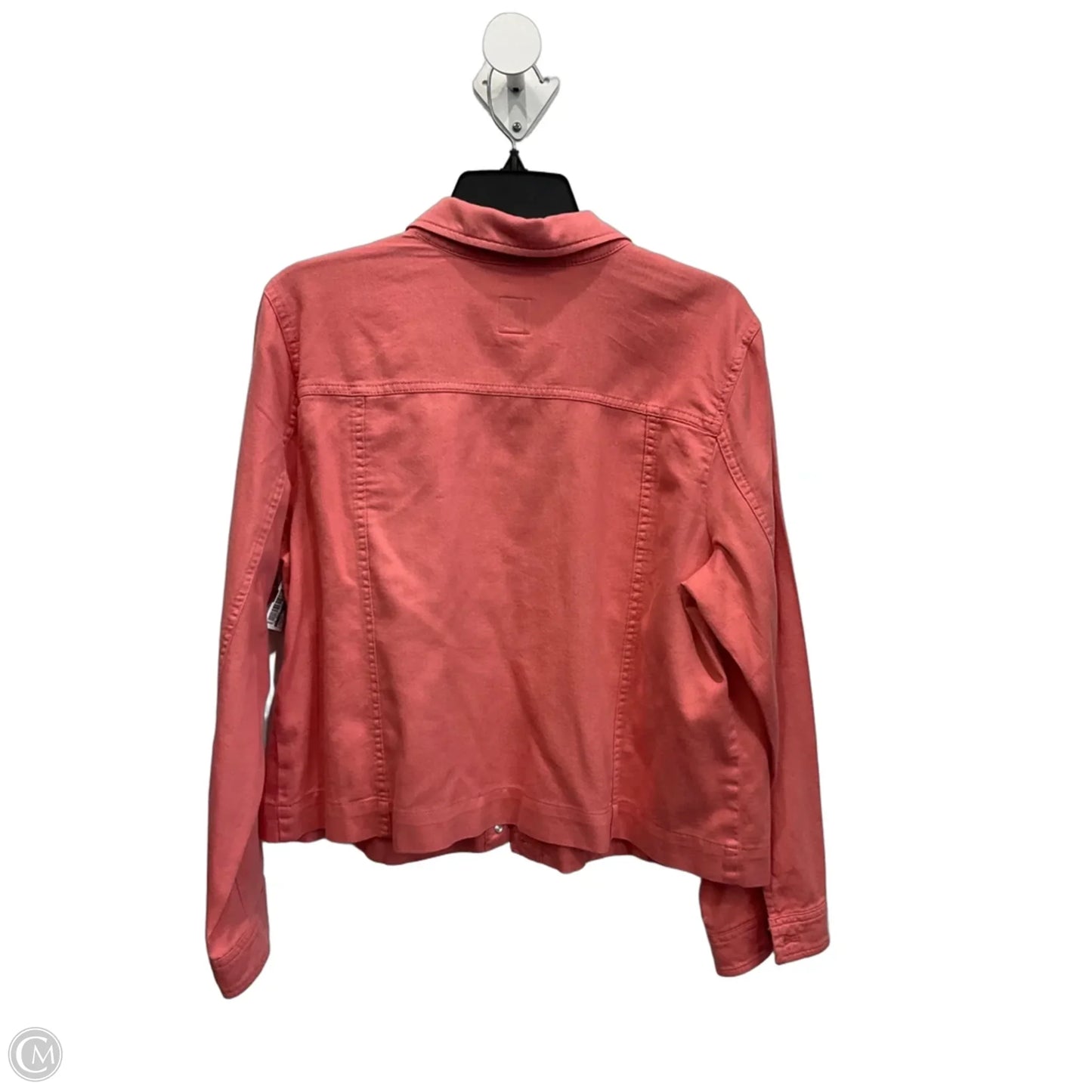 Jacket Denim By J. Jill In Pink Denim, Size: Lp