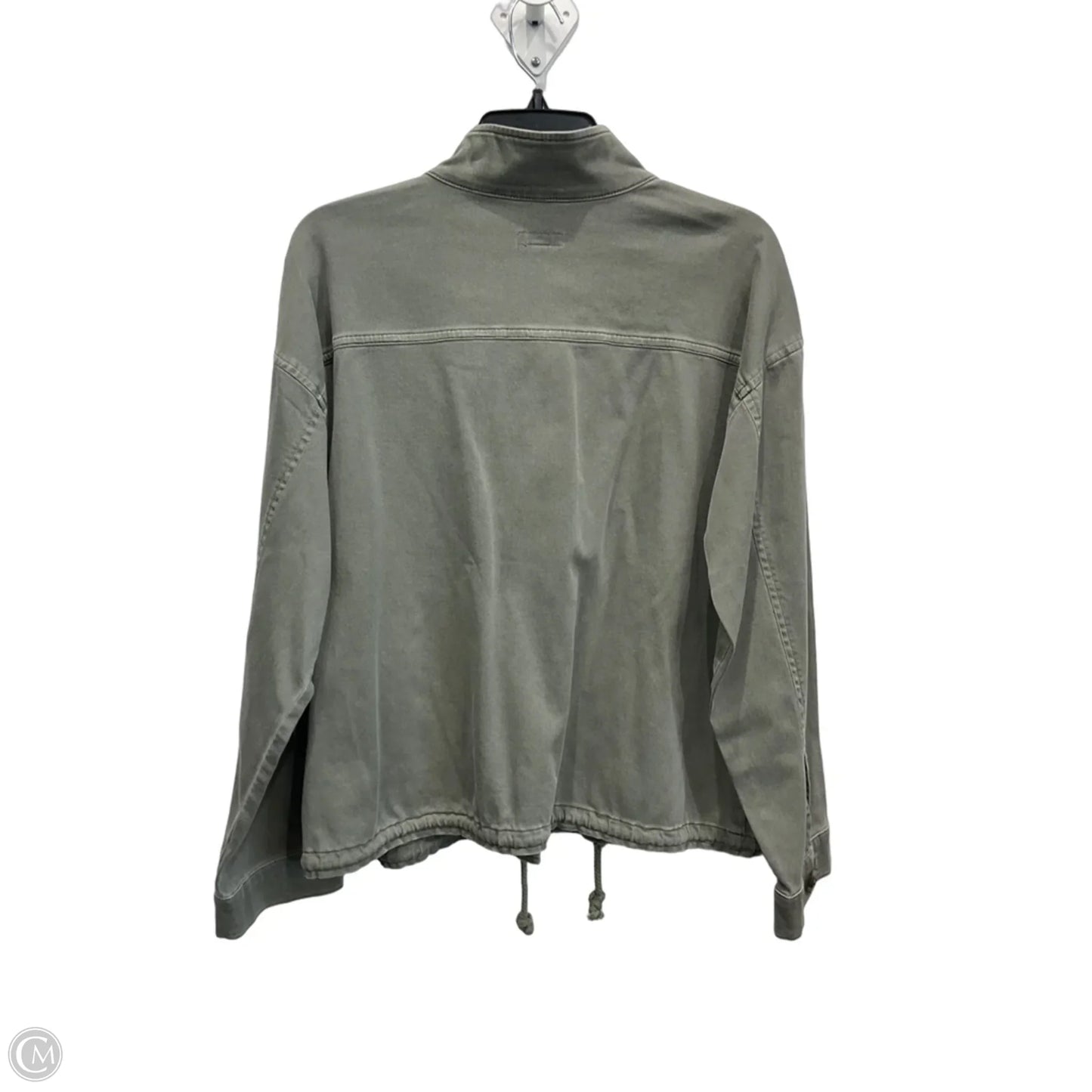 Jacket Denim By J. Jill In Green Denim, Size: Lp