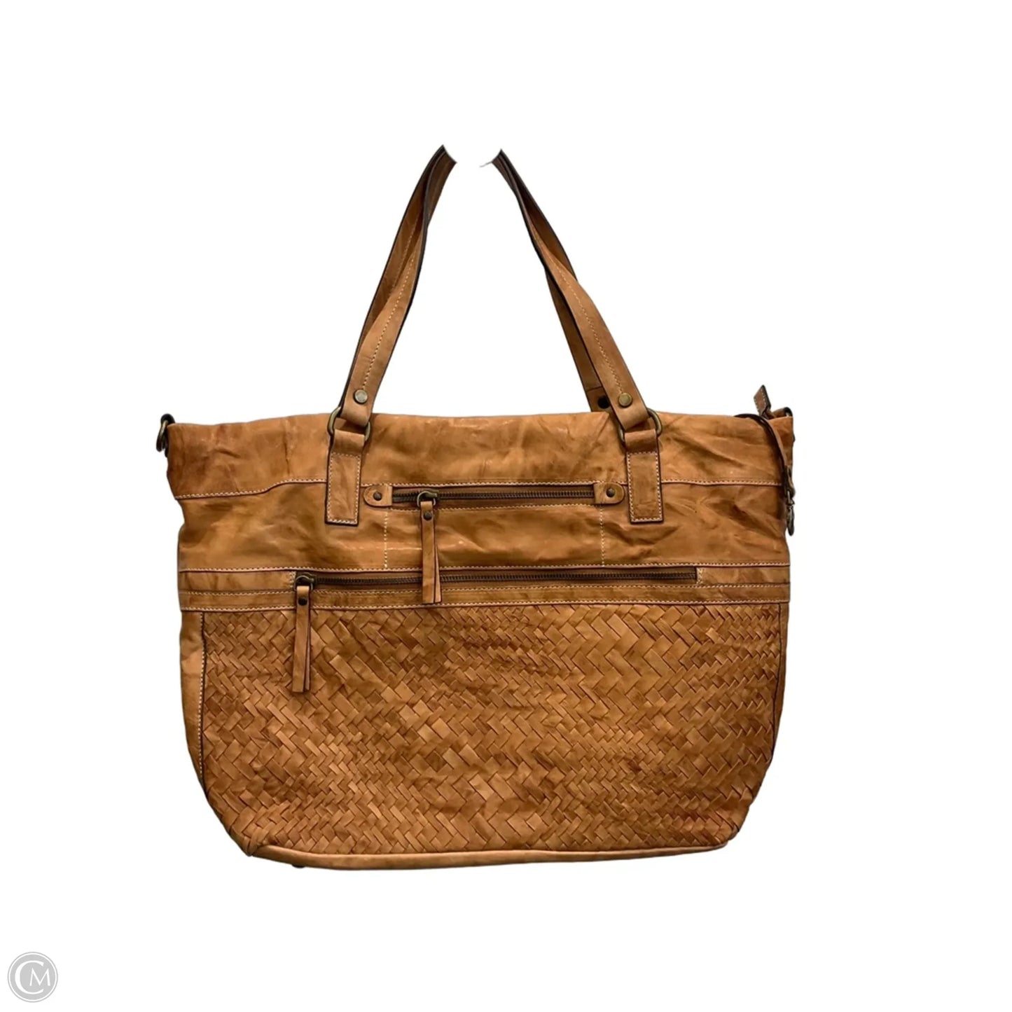 Handbag Leather By Garnet Hill, Size: Large