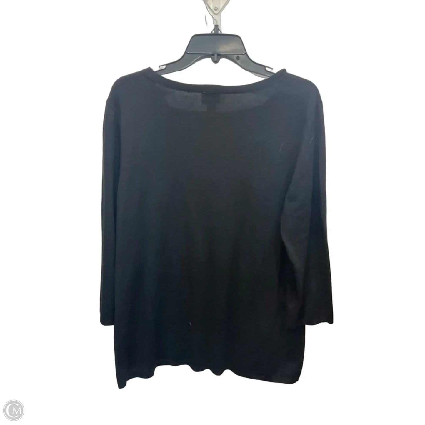 Top Long Sleeve By Chicos In Black, Size: L