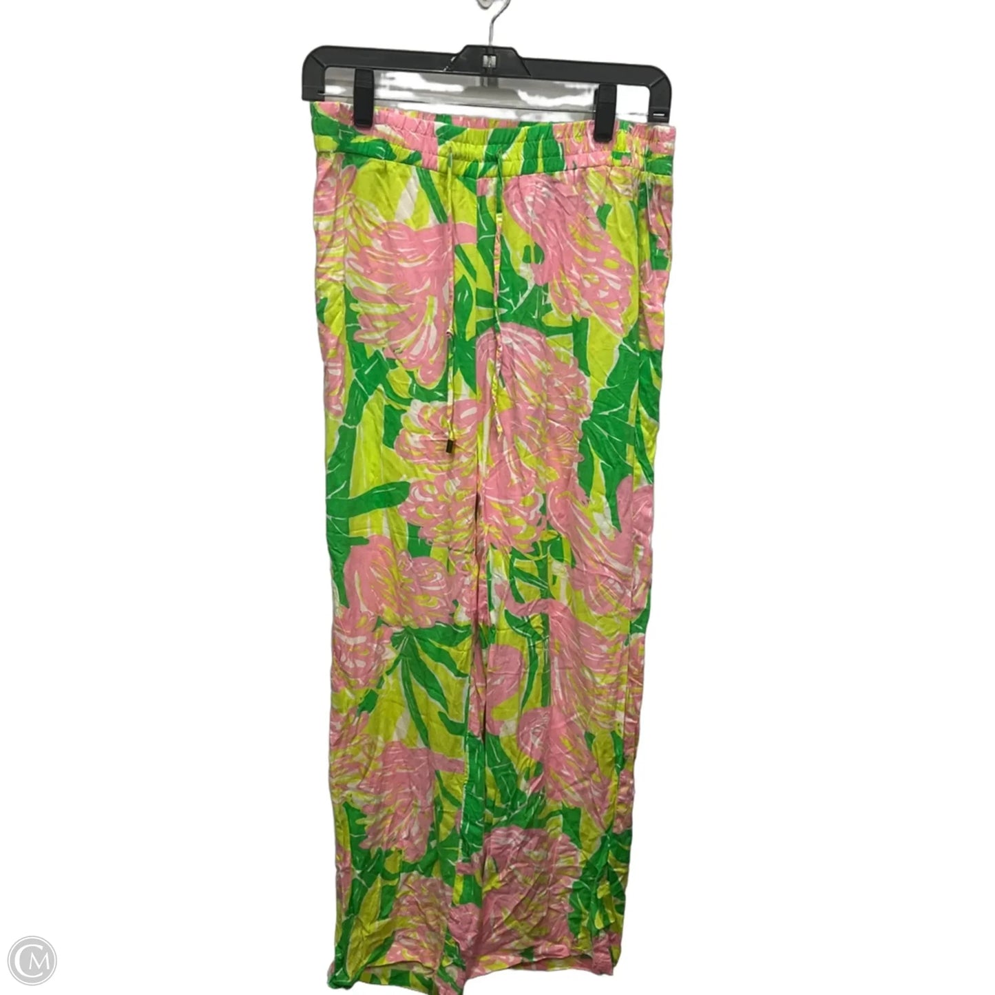 Pants Designer By Lilly Pulitzer In Green & Pink, Size: 0