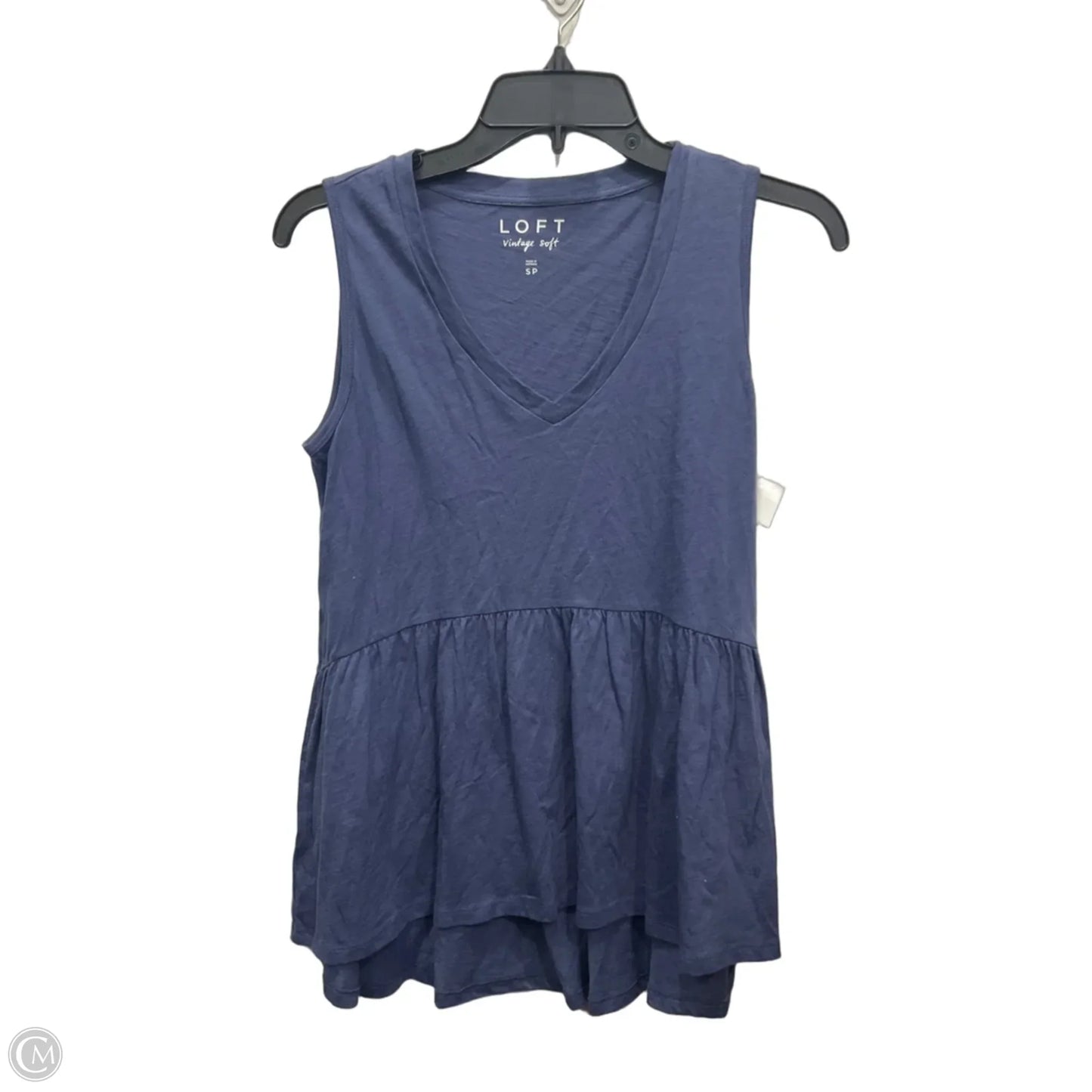 Top Sleeveless By Loft In Blue, Size: Sp