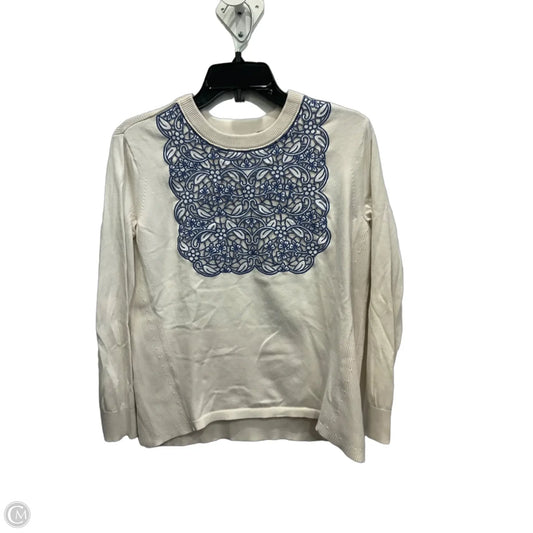 Top Long Sleeve Designer By Tory Burch In Cream, Size: Sp