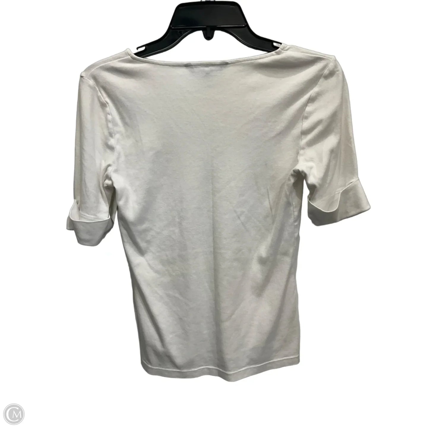 Top Short Sleeve By Lauren By Ralph Lauren In White, Size: S