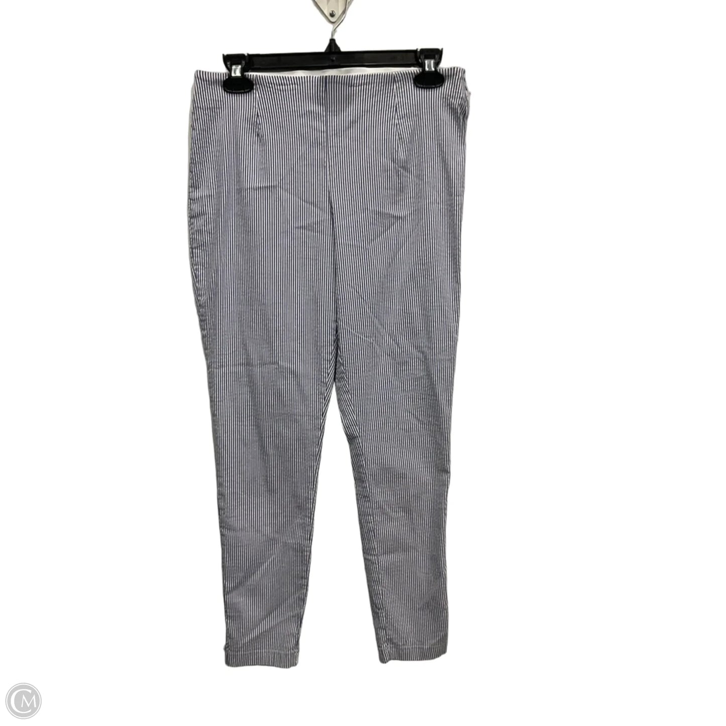 Pants Cropped By Calvin Klein In Blue & White, Size: 10