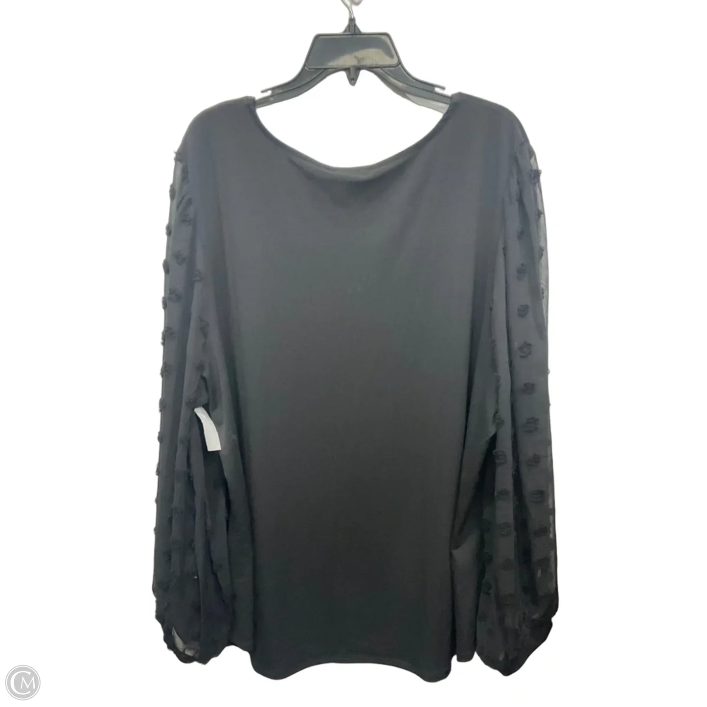 Top Long Sleeve By Adrianna Papell In Black, Size: 3x