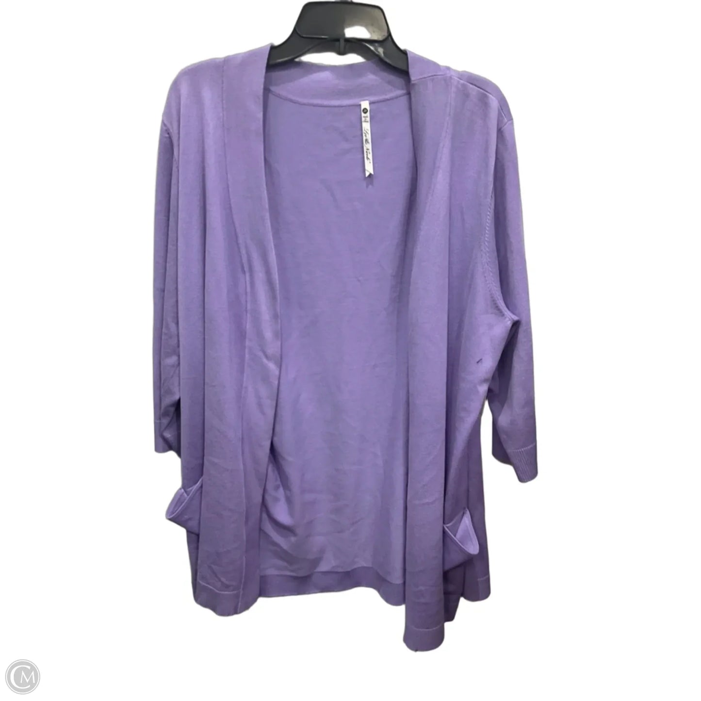 Cardigan By Clothes Mentor In Purple, Size: 2x