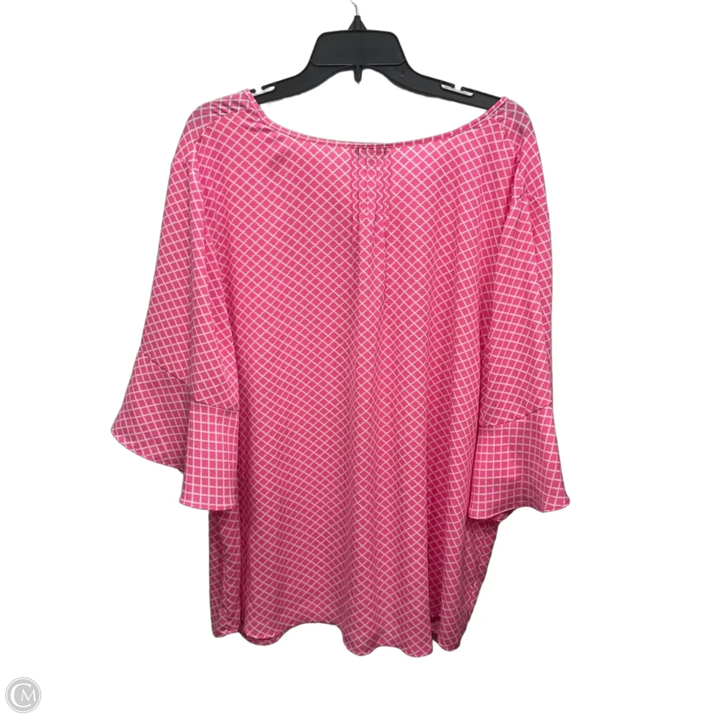 Top 3/4 Sleeve By Talbots In Pink, Size: 3x