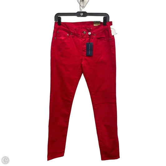 Jeans Skinny By Ralph Lauren In Red Denim, Size: 6